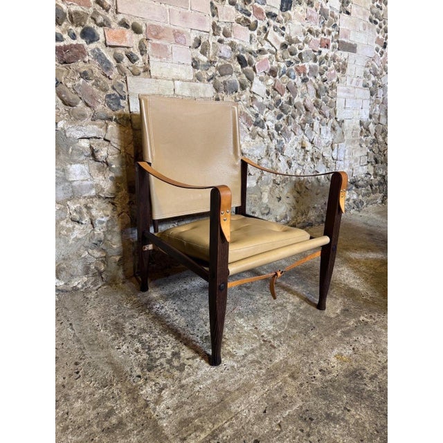 KK47000 Safari Chairs in Leather attributed to Kaare Klint for Carl Hansen & Søn, 2010s, Set of 2 For Sale - Image 6 of 18