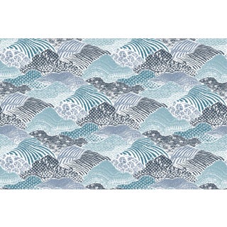Shangri-La All Over Blue Fabric by the Yard For Sale
