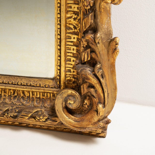 Wood 19th Century France Rococo Gold Wood Full-length & Floor Mirrors For Sale - Image 7 of 10