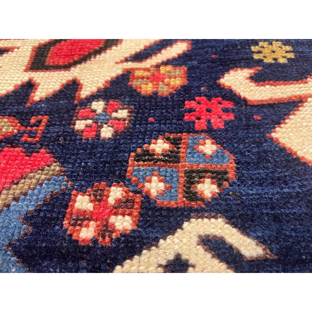 Late 19th Century Antique Caucasian Kuba Rug 3'7" X 4’10" For Sale - Image 5 of 7