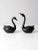 Black Vintage Painted Brass Black Swans Pair For Sale - Image 8 of 10