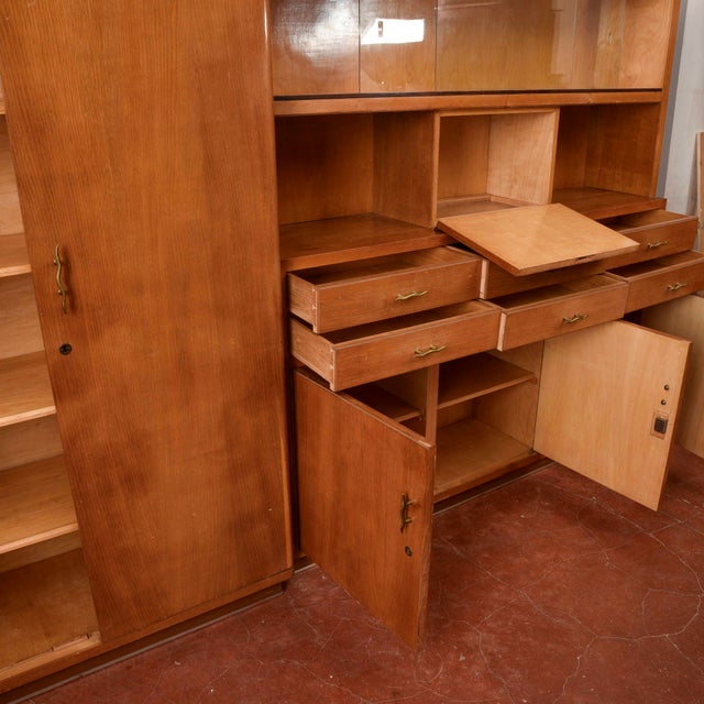 Art Deco Secretaire Bookcase, 1940s For Sale - Image 13 of 18