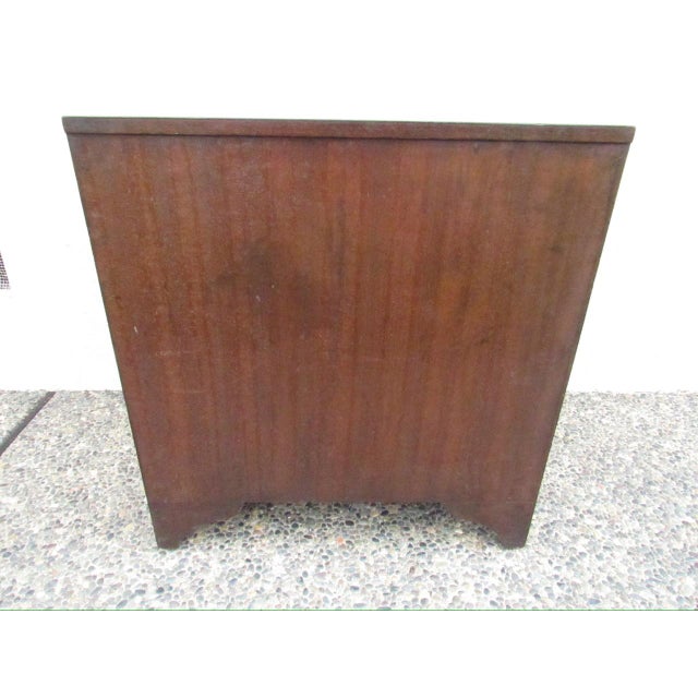 Small Scale English Mahogany Bow Front Dresser For Sale - Image 12 of 18