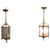 Gold French Art Deco Hanging Lanterns, 1920s, Set of 2 For Sale - Image 8 of 8
