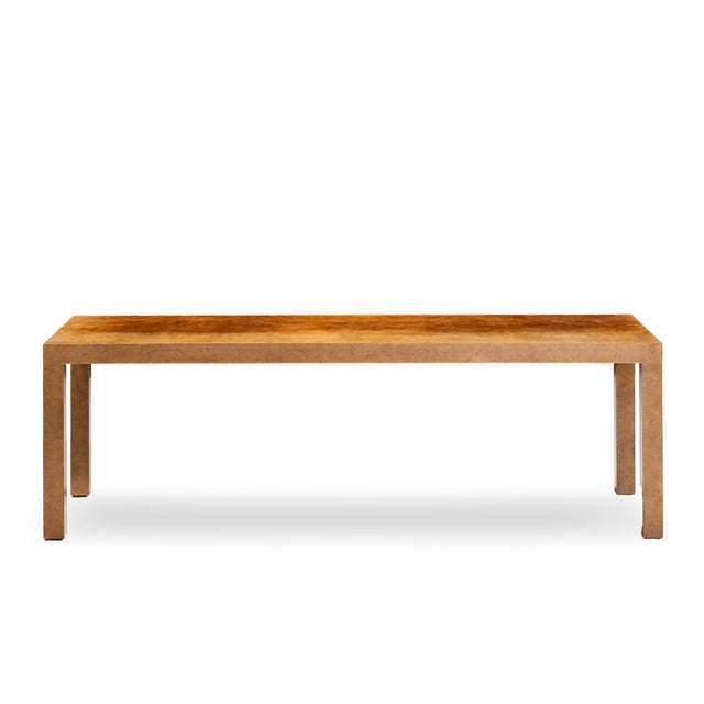 Milo Baughman for Directional Mid Century Burlwood Parsons Coffee Table This coffee table measures: 60 wide x 20 deep x...