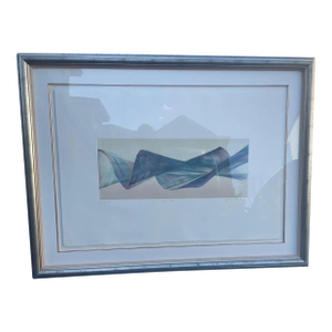 Dark Wave” Monoprint Framed Art by Michael John March