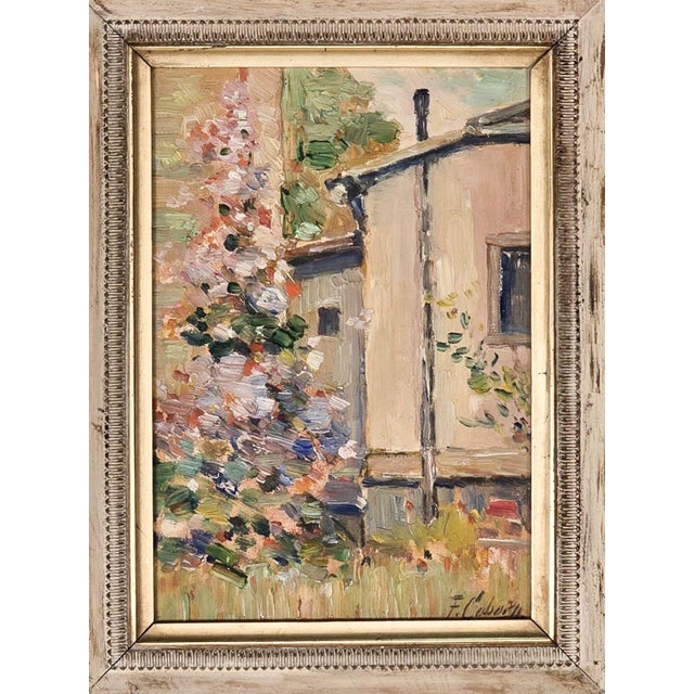 An early 20th-century Impressionist oil painting in an old frame.