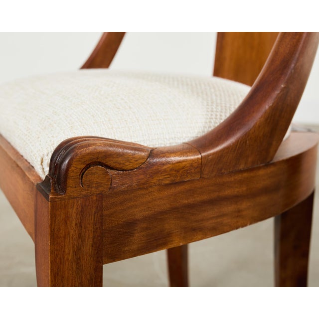 Set Six French Art Deco Gondola Dining Chairs For Sale - Image 16 of 18