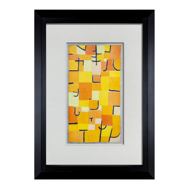 Paul Klee Limited Edition Lithograph "Signs in Yellow" Framed Coa For Sale