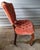 Original, vintage velvet side chair with lovely curves.