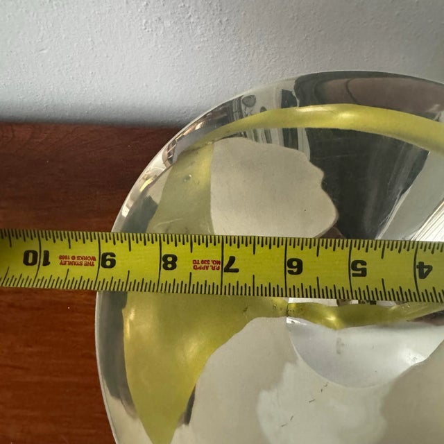 Metal Mid Century Atomic Vintage Gorham Silver Plate Salad Bowl For Sale - Image 7 of 7