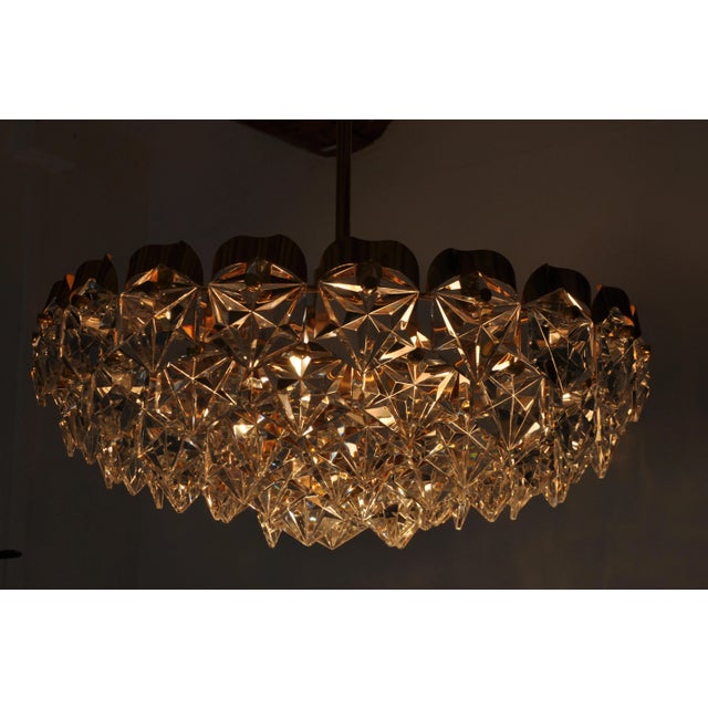 Glass Vintage Crystal Chandelier from Kinkeldey For Sale - Image 7 of 12
