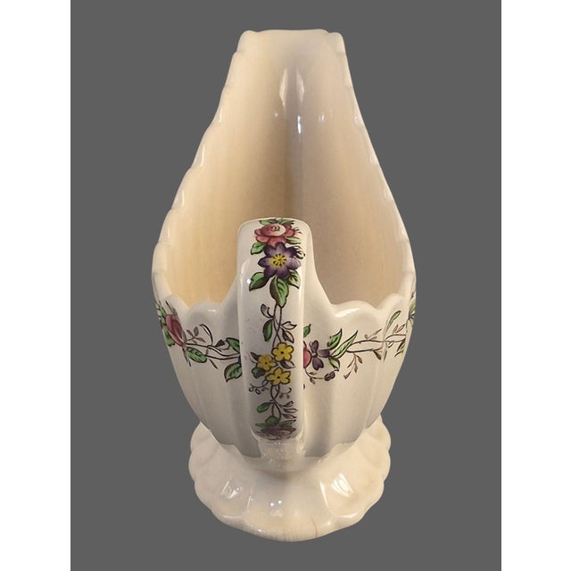 English Vintage Spode Copeland England Felicity Floral Pattern Gravy Boat For Sale - Image 3 of 8