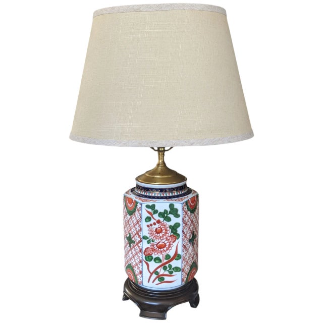 ** Lamp and Shade will both be Professionally Fragile Packed by the UPS Store Vintage Chinoiserie Asian Imari Style...