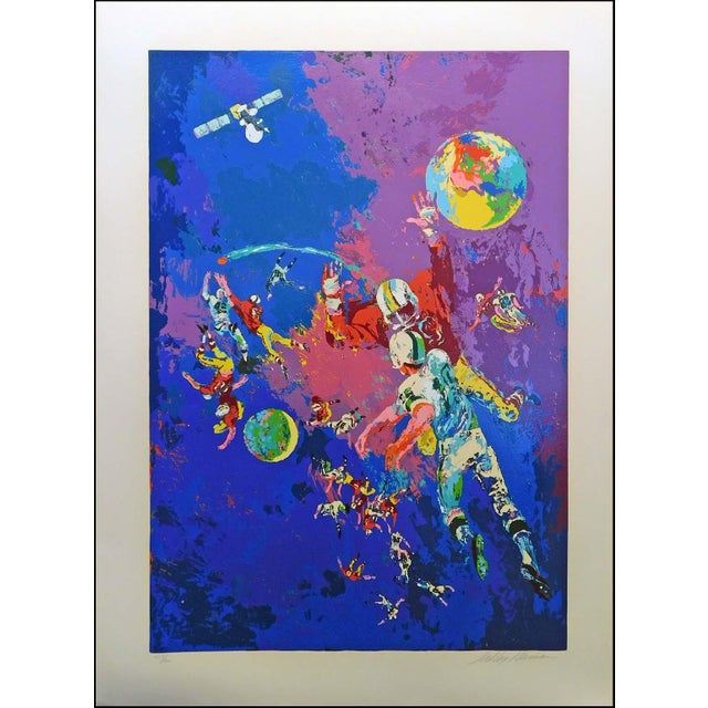 "Satellite Football " by LeRoy Neiman Original Limited Edition Serigraph on Paper Hand Signed by the Artist Image Size:...