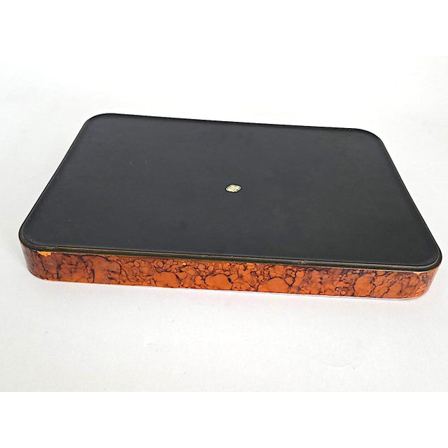Otagiri Company Vintage Otagiri Faux Tortoiseshell Japanese Lacquer Tray For Sale - Image 4 of 11