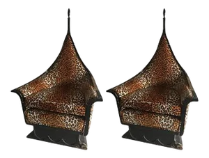 Mid 20th Century Hollywood Regency Highly Decorative Chairs - a Pair