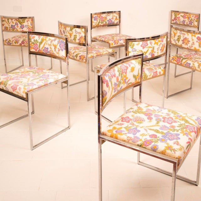 1970s SQ-AL Chairs in Brass and Steel, 1970s, Set of 8 For Sale - Image 5 of 18