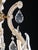 White Crystal Theresian Chandelier with 9 Bulbs For Sale - Image 8 of 8