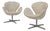 Set of Leather Swan Chairs by Arne Jacobsen for Fritz Hansen, 2006 For Sale