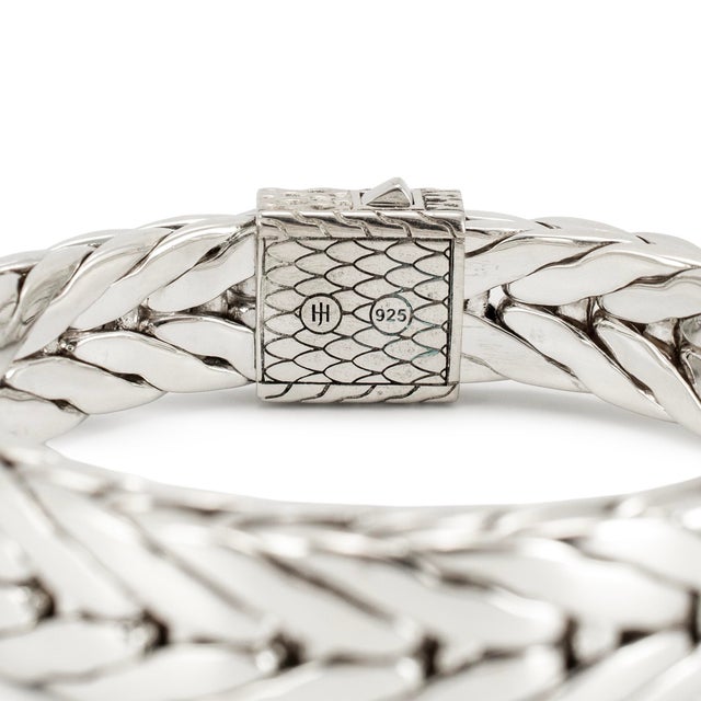 Metal Men’s John Hardy 925 Sterling Silver Wide Modern Link Bracelet For Sale - Image 7 of 8