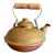 Vintage Hammered Copper Brass Kettle Teapot-Chile-Wood Handle-Rustic-Farmhouse For Sale