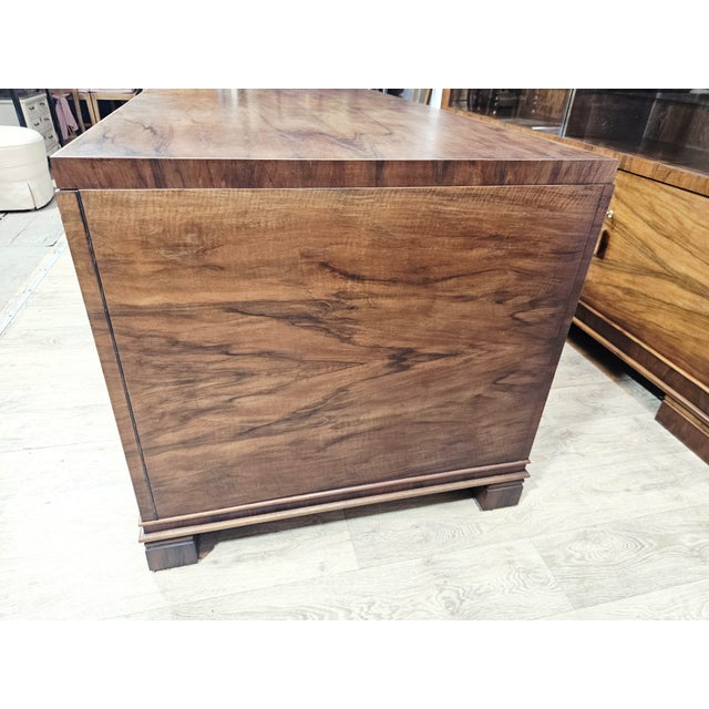 Art Deco Walnut Executive Office Set, 1930s, Set of 2 For Sale - Image 16 of 18