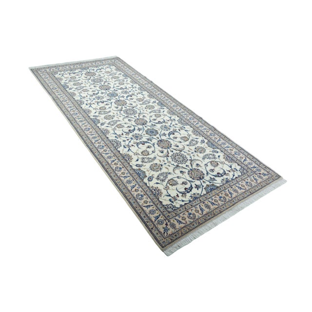 Mid-Century Modern Hand-Knotted Oriental Rug in Beige For Sale - Image 3 of 12