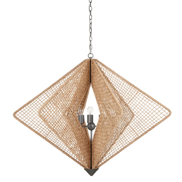Transitional Currey & Company Shizen Chandelier For Sale - Image 3 of 7