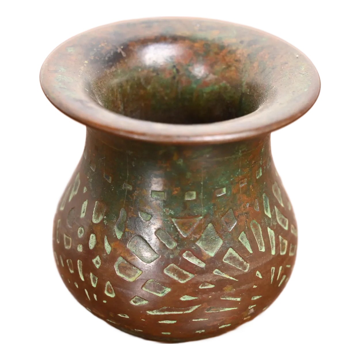 Tiffany Studios New York Pine Needle Bronze Glue Pot or Brush Holder ...