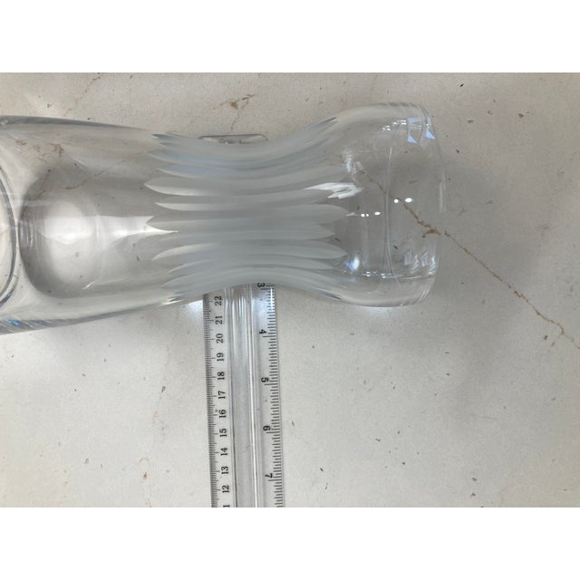 Sophisticated Hourglass Crystal Vase For Sale - Image 9 of 9