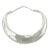 Transparent Resin Rigid Collar Necklace With Silver Flakes Inclusions For Sale