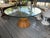 Coastal McGuire 1960s Large Round Rattan Bamboo Dining Table With Glass Top For Sale - Image 3 of 8