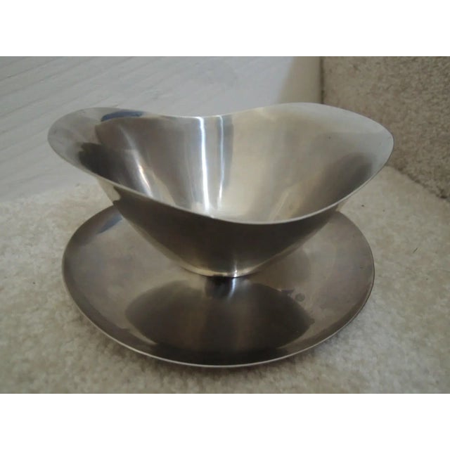 Metal Stainless Steel Gravy Bowl For Sale - Image 7 of 7