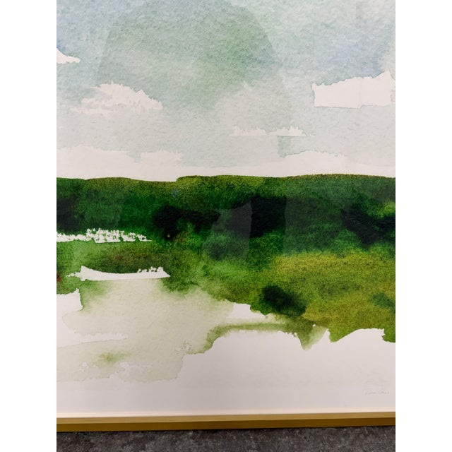 Renee Anne "Meet Me There Study 2" Abstract Landscape Watercolor Print For Sale - Image 9 of 12