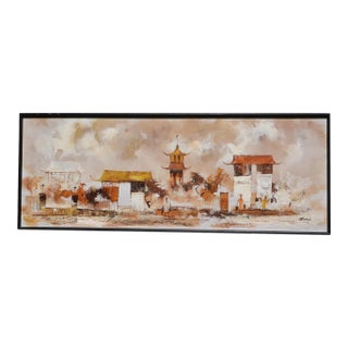 Asian Temple Painting by Muchado For Sale