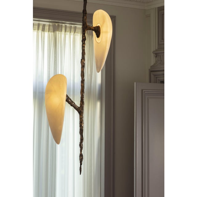 Unique cast bronze chandelier sculpted by william guillon lv-426 dimensions: h 135 x 55 x 55 cm materials: cast bronze,...