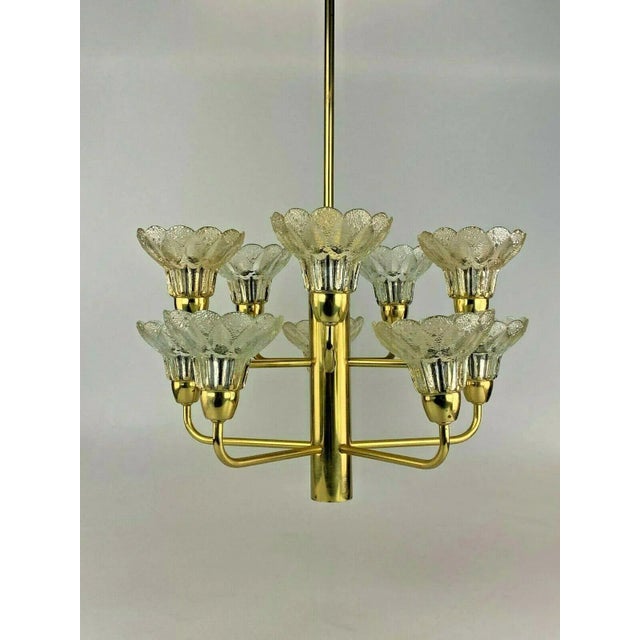 Space Age Glass Chandelier For Sale - Image 11 of 11