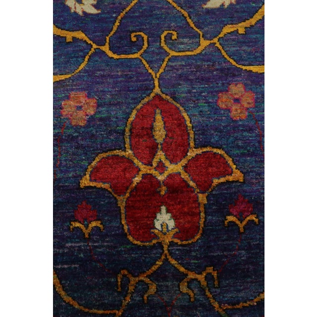 Rug & Kilim Contemporary Persian Style Floral Natural Silk Rug by Rug & Kilim, India For Sale - Image 4 of 10