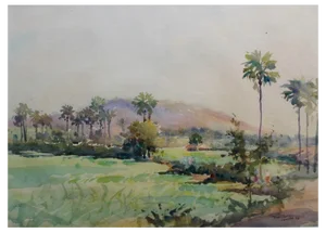 Than Aung, Monywa II, 2003, Watercolor, Framed