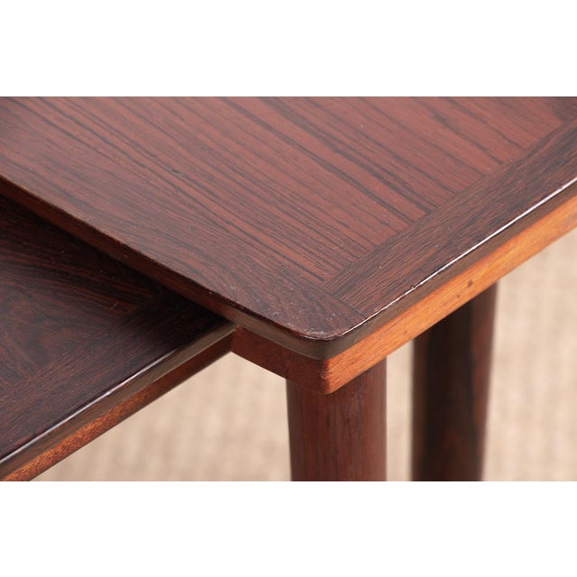 Danish Nesting Tables in Rosewood from Mobelintersia, 1960, Set of 3 For Sale - Image 15 of 18