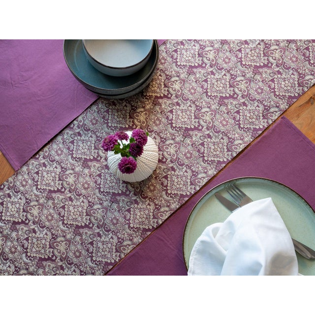 Japanese Ceremonial Silk Table Runner by Renaras For Sale - Image 4 of 5