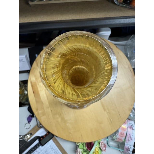 1990s Vintage Maestri Vetrai Hand Blown Art Glass Vase Candle Holder For Sale - Image 5 of 5