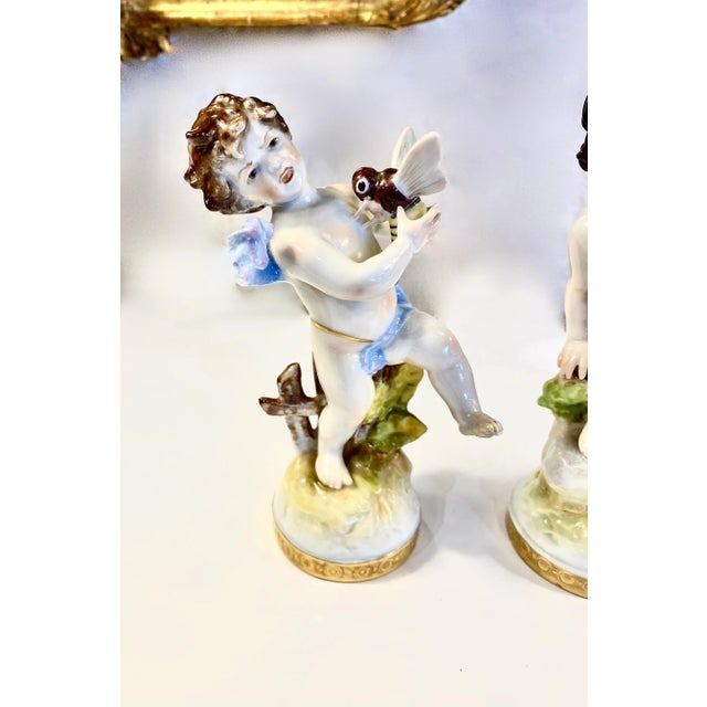 Ceramic Rudolstadt-Volkstedt Porcelain--Grouping of Putti For Sale - Image 7 of 11