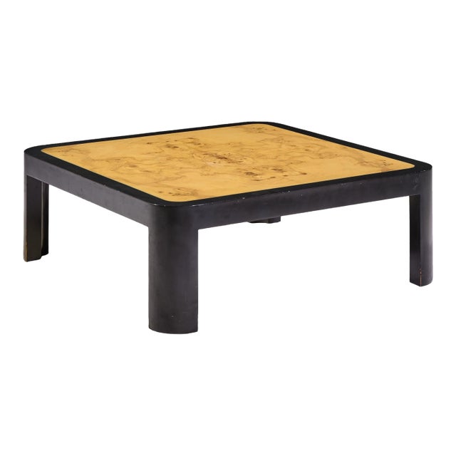 Vladimir Kagan Mid Century Burlwood Coffee Table For Sale