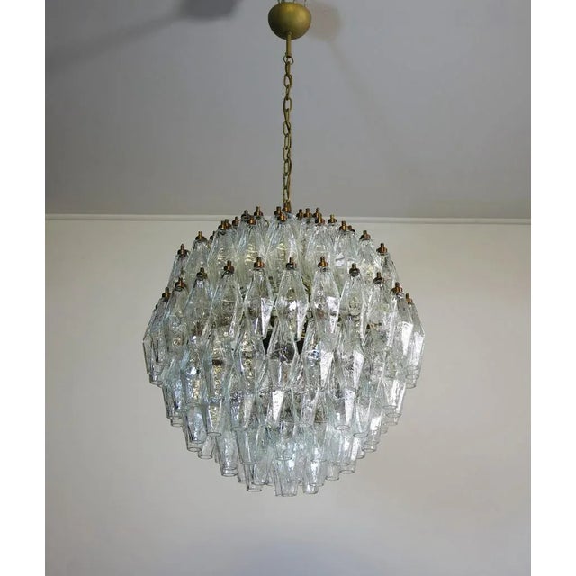 Murano Glass Poliedri Spherical Chandelier, 1980s For Sale - Image 9 of 13