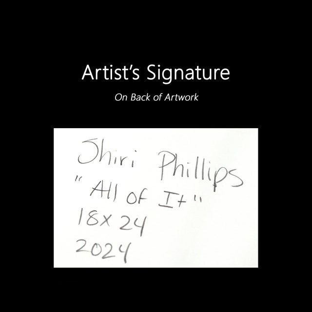 All of It - Original Textured Abstract Mixed Media Painting on Paper by Shiri Phillips For Sale In Los Angeles - Image 6 of 6