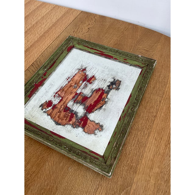 Antique Wall Mirror With Copper For Sale - Image 12 of 17
