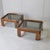 1970s Italian Walnut and Smoked Glass Coffee Tables by Afra & Tobia Scarpa, 1970s, Set of 2 For Sale - Image 5 of 9