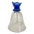 Vintage 20th Century Blue Flower Handle Glass Bell For Sale